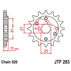 Звездочка передняя JT Sprockets (шаг 520 ) JT JTF283